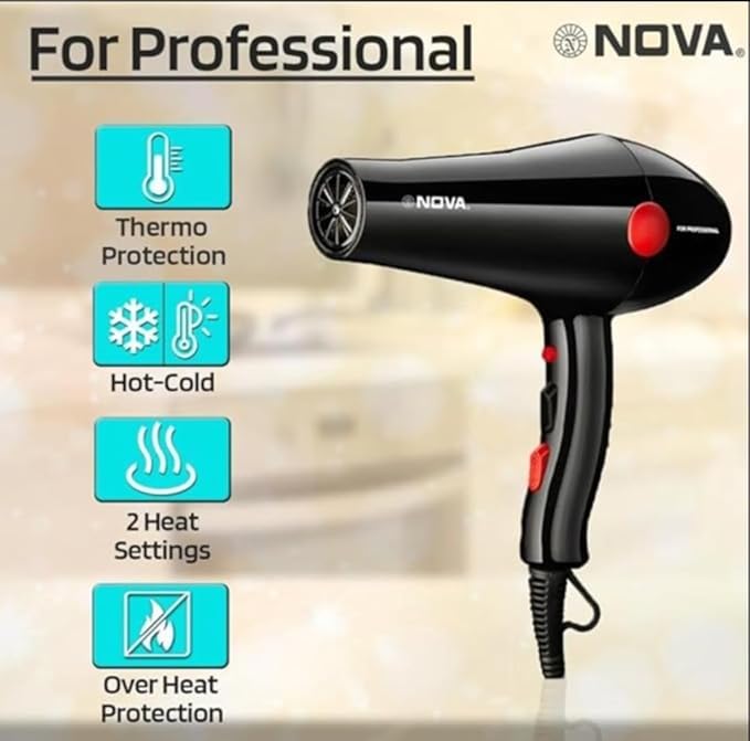 NOVA-NV 1800w Hair Dryer 6130 (Multicolor)